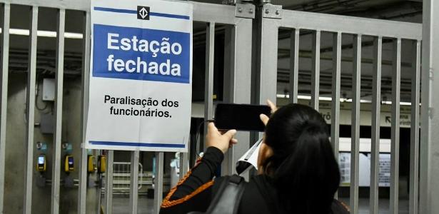  Vista da estação Itaquera, na Zona Leste de São Paulo, durante a greve do Metrô e da CPTM