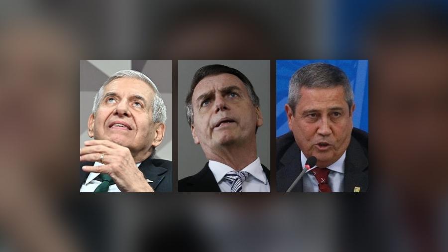 Augusto Heleno, Jair Bolsonaro e Braga Netto estão na mira da PF
