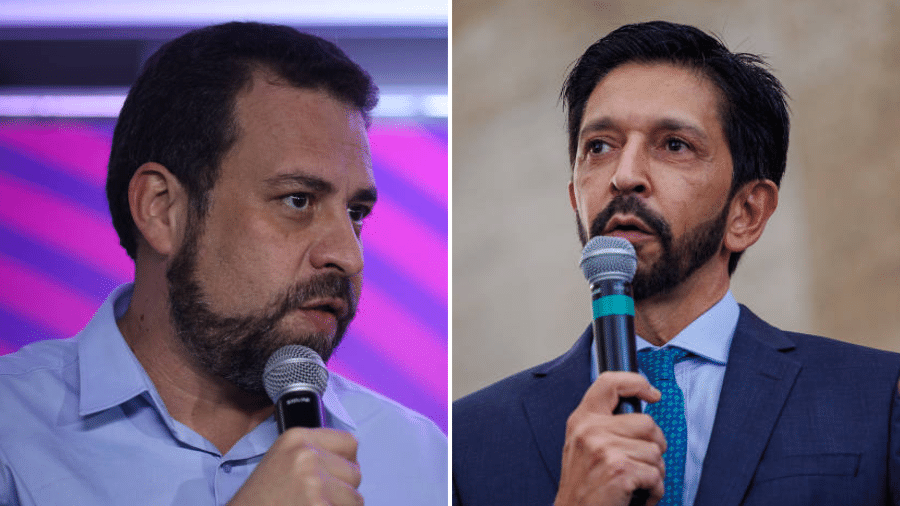Boulos e Nunes lideram as pesquisas de intenção de voto na capital paulista - Zanone Fraissat/ Folhapress e Danilo Verpa/Folhapress