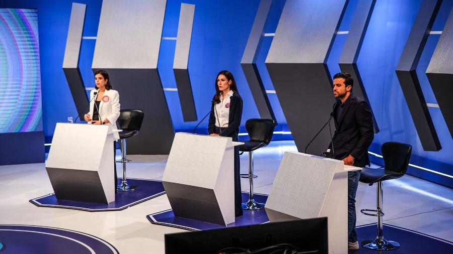 Marina Helena,Tabata e Marçal em debate Rede TV/UOL - Reprodução/Rede TV