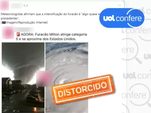 Fotos mostram tornado e furacão Florence, não passagem do Milton