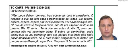 Mauro Cid responde ao general Mario Fernandes