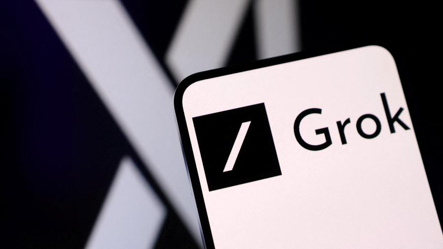 Logotipo do chatbot Grok, desenvolvido pela empresa de Elon Musk Logotipo do chatbot Grok, desenvolvido pela empresa de Elon Musk