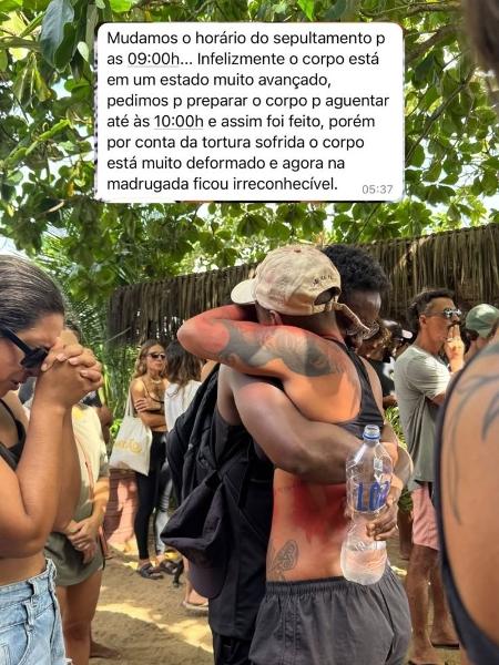 Publicação divulgada por amigos de Victor nas redes sociais Publicação divulgada por amigos de Victor nas redes sociais