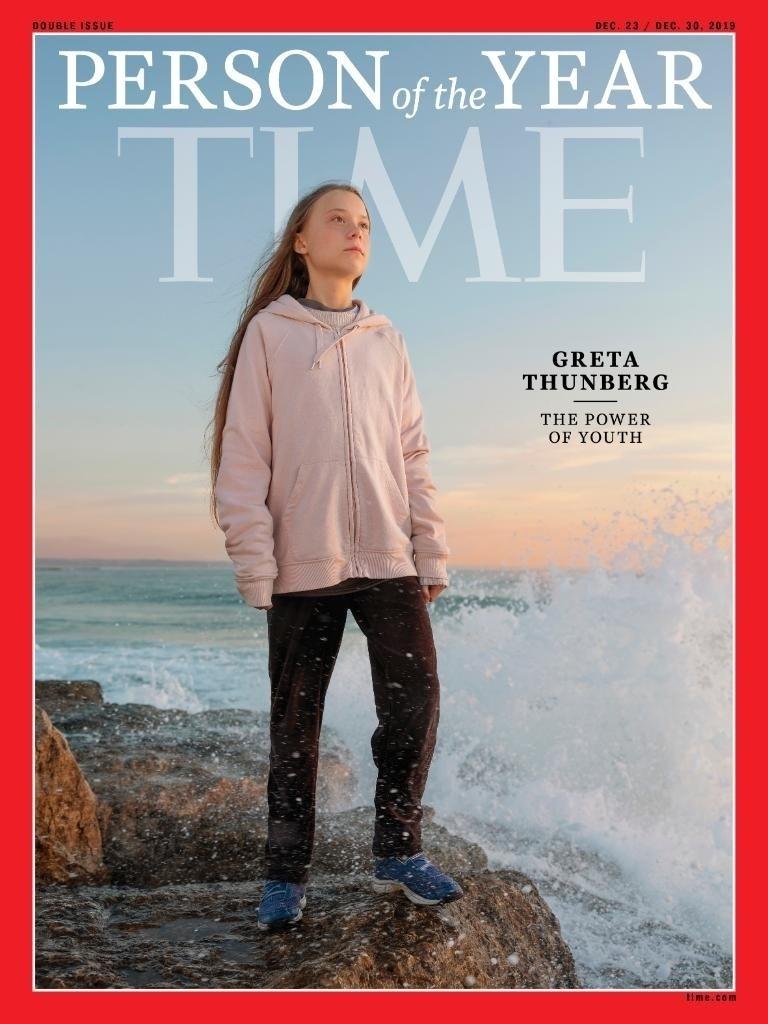 Resultado de imagem para sueca Greta Thunberg, de 16 anos, foi eleita personalidade do ano de 2019 pela Time,