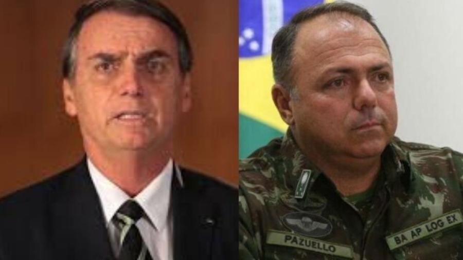Jair Bolsonaro e Eduardo Pazuello - Divulgação