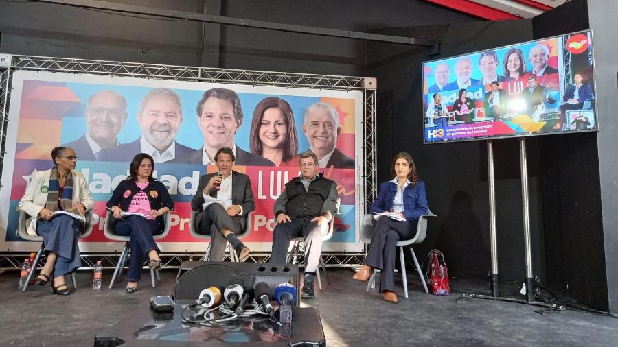 Lançamento do plano de governo da campanha de Fernando Haddad (PT) na disputa pelo governo de SP - Juliana Arreguy/UOL