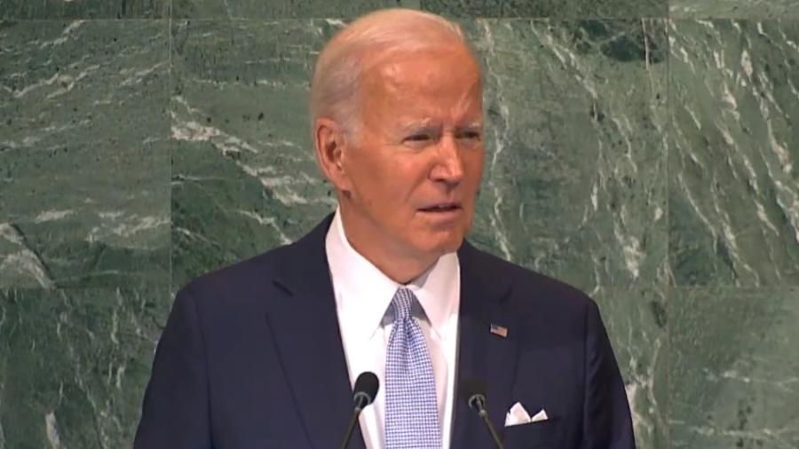 Joe Biden, presidente dos Estados Unidos, durante discurso na Assembleia-Geral da ONU - Reprodução/ONU