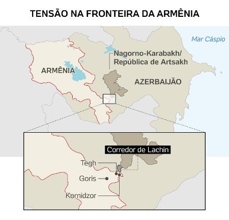 Azerbaijão bloqueia rota para Karabakh e amplia tensão com a Armênia