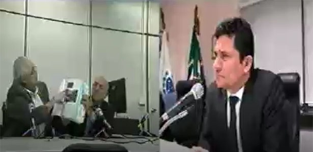 Corrêa mostrou fotos das reuniões com Lula no primeiro mandato do petista - Reprodução/Justiça Federal