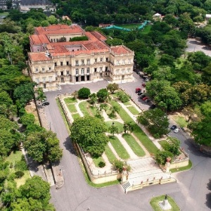 Vista aérea do Museu Nacional, no Rio de Janeiro - Divulgação