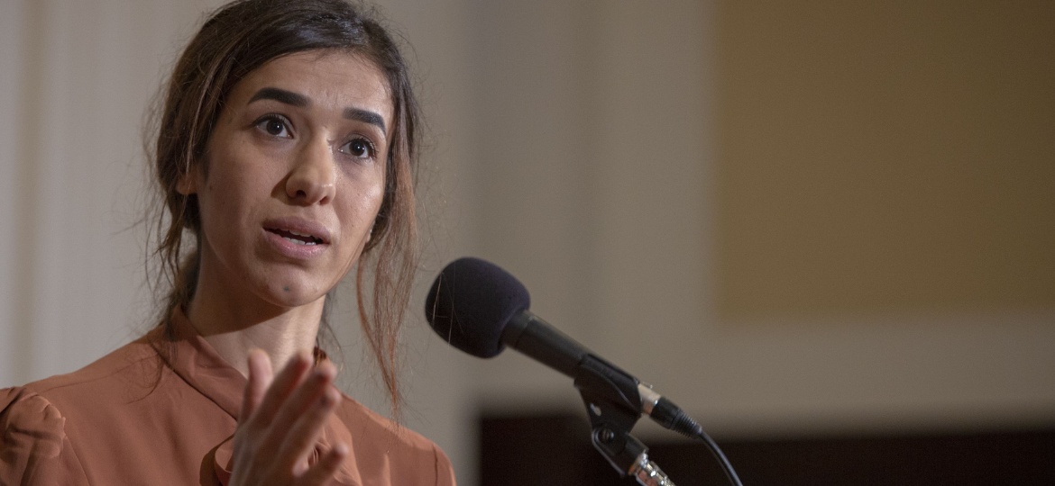 A ativista Nadia Murad fala pela primeira vez após receber o Prêmio Nobel da Paz - AFP