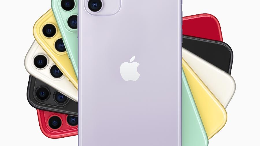 iPhone 11 foi lançado em diferentes cores em 2019 - Divulgação