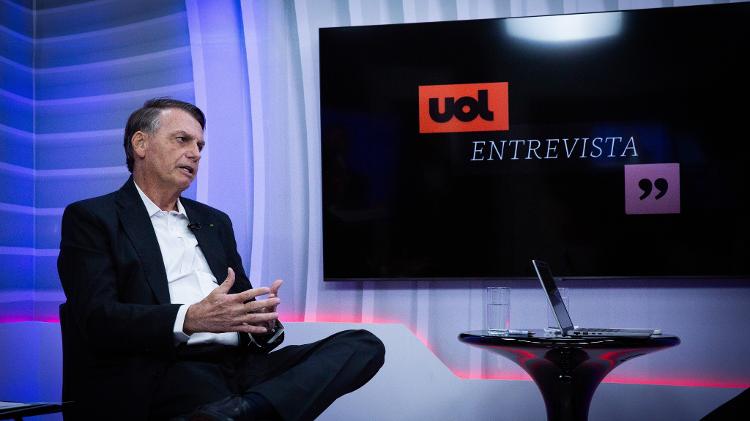 O ex-presidente Jair Bolsonaro (PL) dá entrevista ao UOL, em Brasília O ex-presidente Jair Bolsonaro (PL) dá entrevista ao UOL, em Brasília