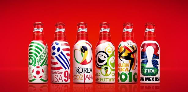 De olho na Copa, Budweiser lança linha de garrafas colecionáveis