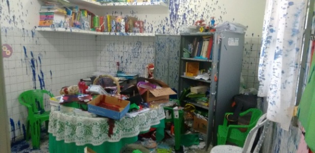 Escola de Campina Grande, na Paraíba, foi arrombada seis vezes desde o início do ano - Divulgação