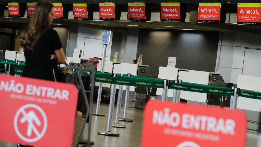 Pouco movimento na área de check-in da Avianca no Aeroporto Internacional de Guarulhos - Nelson Antoine/Estadão Conteúdo - 18.abr.2019