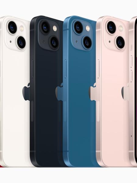 IPhone 13 e iPhone 13 mini em cinco cores - Divulgação/ Apple