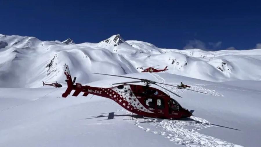 Para as buscas realizadas hoje, foram destacados sete helicópteros e equipes especializadas em montanhismo