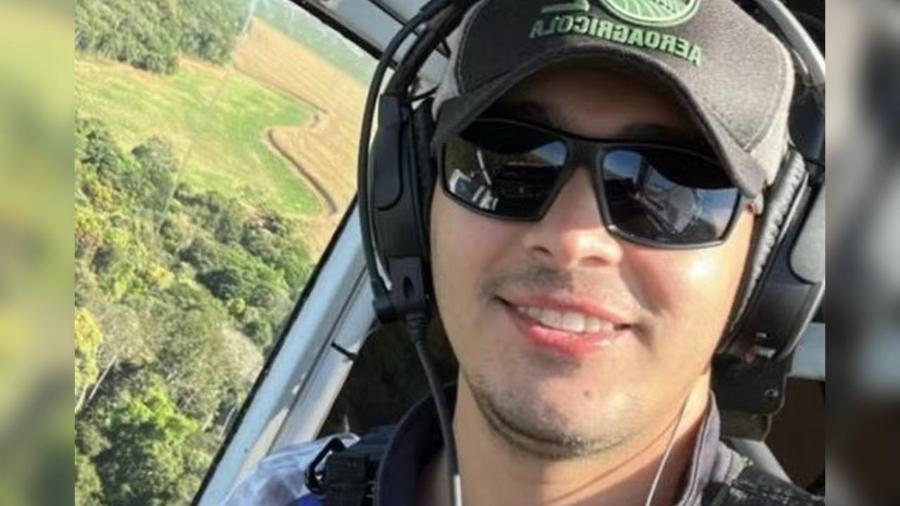 Geovani Gazal, 26, morreu após aeronave agrícola pilotada por ele cair em Mato Grosso