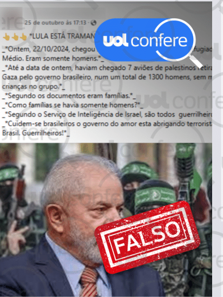 4.nov.2024 - Brasil não repatriou apenas homens do Oriente Médio