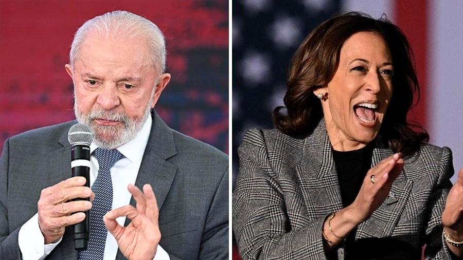 O presidente Lula (PT) disse torcer pela vitória da democrata Kamala Harris nos EUA