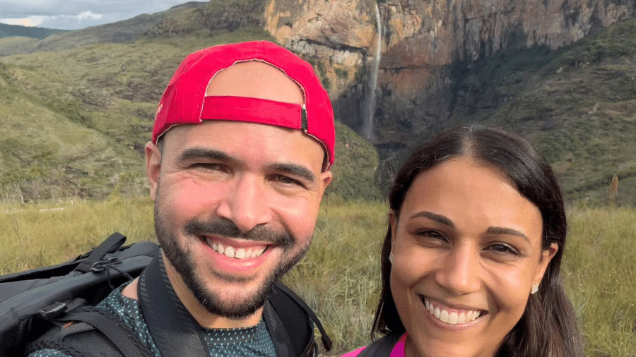 Leone Barbosa e Thássia Almeida morreram após serem levados pela correnteza em um cabeça d"água em MG - Reprodução/Redes sociais