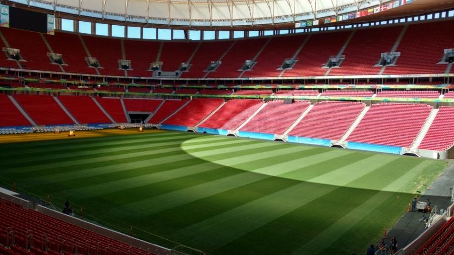 Estádio Mané Garrincha, em Brasília, vazio, como tem acontecido com frequência depois da Copa 2014 - Comitê Rio-2016