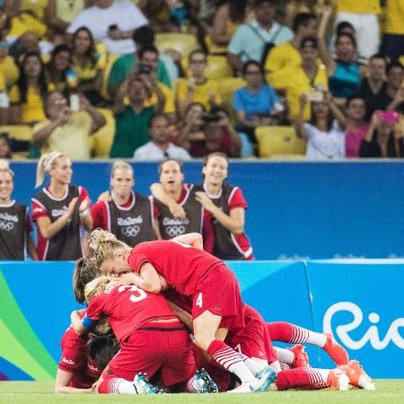 Seleção feminina de futebol da Alemanha conquistou o ouro nos Jogos do Rio, em 2016 Seleção feminina de futebol da Alemanha conquistou o ouro nos Jogos do Rio, em 2016