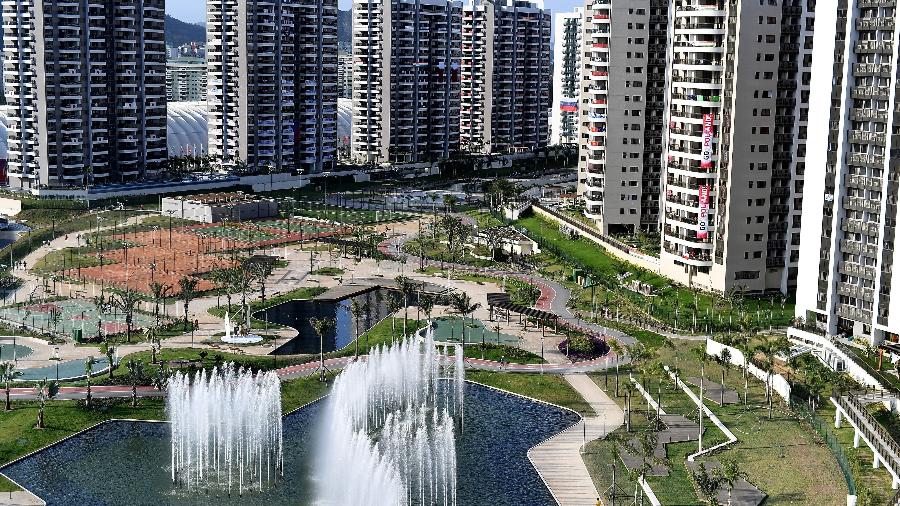 Vista geral da Vila Olímpica no Rio de Janeiro