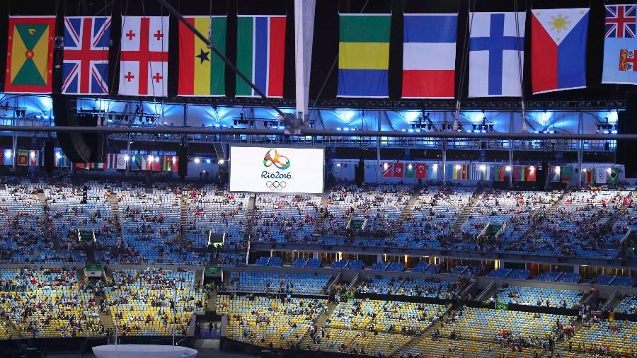 Visão geral do estádio do Maracanã para a cerimônia de abertura dos Jogos Olímpicos Rio 2016 - REUTERS/Fabrizio Bensch