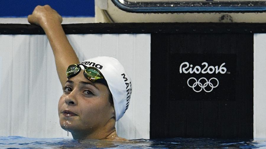 Yusra Mardini, do time dos Atletas Olímpicos Refugiados - Martin Bureau / AFP