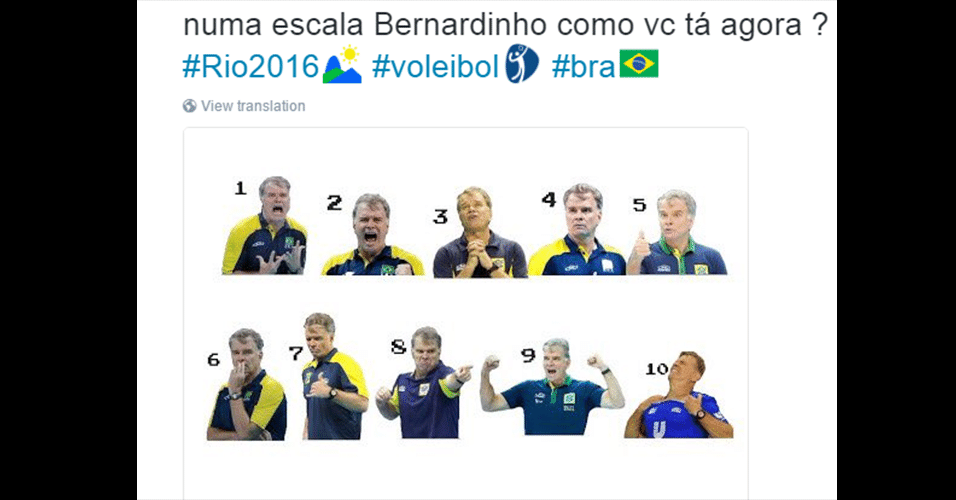 Bernardinho é o preferido dos memes da vitória do Brasil no vôlei