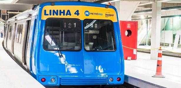 Trem da linha 4 do metrô do Rio; obra conta com financiamento do BNDES - Kaptimagem - 31.mai.2016/Divulgação