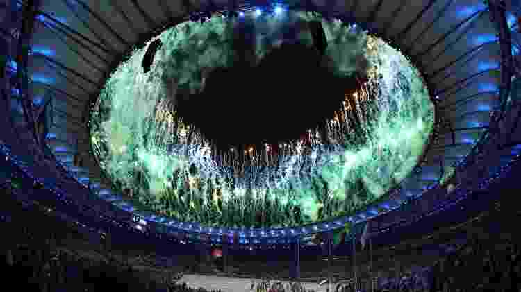 Visão geral do Maracanã durante o início da festa de encerramento - Patrick Smith/Getty Images - Patrick Smith/Getty Images