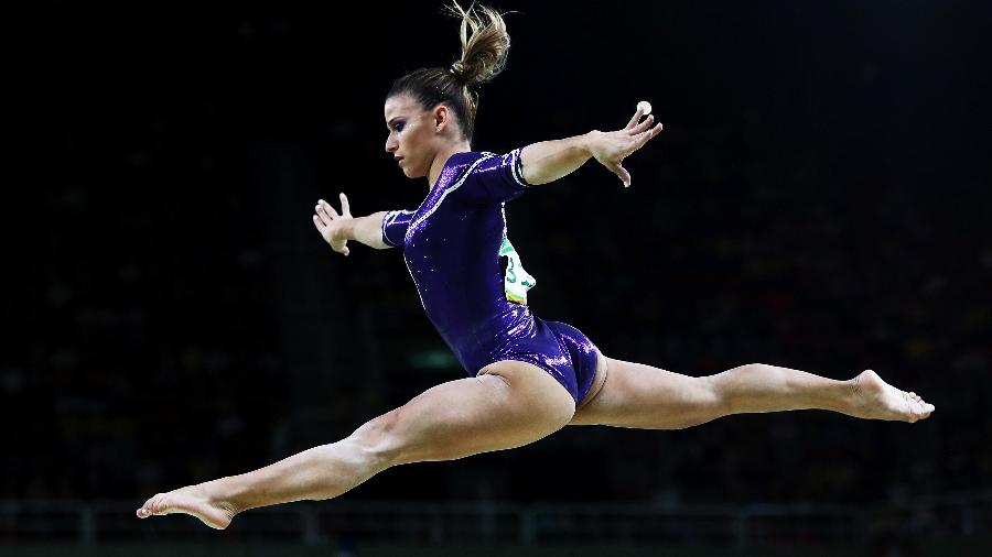 Jade Barbosa durante a sua participação no individual geral na Rio-2016 - Elsa/Getty Images