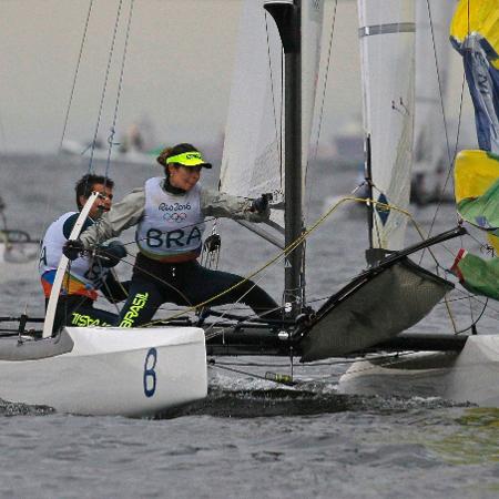 Samuel Albrecht e Isabel Swan competem na classe Nacra da vela nas Olimpíadas do Rio