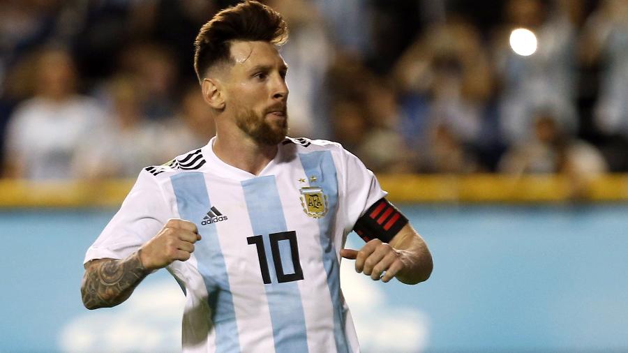 Lionel Messi comemora gol contra o Haiti - Agustin Marcarian/Reuters
