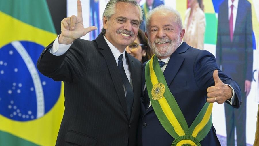 O presidente da Argentina, Alberto Fernández, no dia da posse de Lula como presidente do Brasil                            - Maria Eugenia CERUTTI / Argentinian Presidency / AFP                            