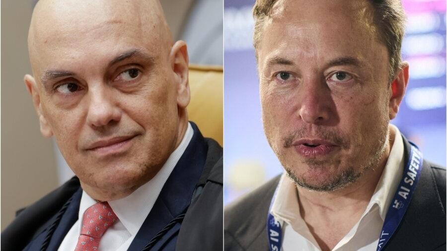 Alexandre de Moraes e Elon Musk