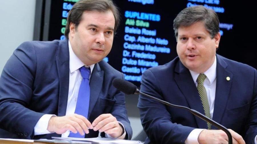 Foi a pedido do presidente da Câmara, Rodrigo Maia (à esquerda), que deputado Baleia Rossi apresentou o projeto de reforma tributária - Cleia Viana/Ag. Câmara