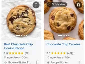 Novo recurso nas buscas do Google permite visualizar receitas rapidamente