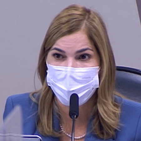 Mayra Pinheiro durante a CPI da Covid, em 2021 - Divulgação / Youtube (TV Senado)