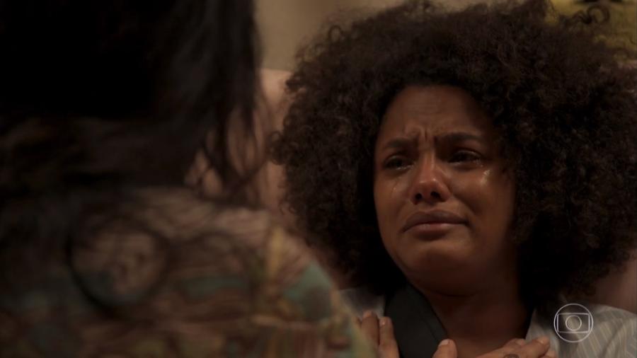 Camila (Jéssica Ellen), na novela "Amor de Mãe": "Eu tenho que ser forte porque pra mulher tudo é mais difícil" - Reprodução/TV Globo
