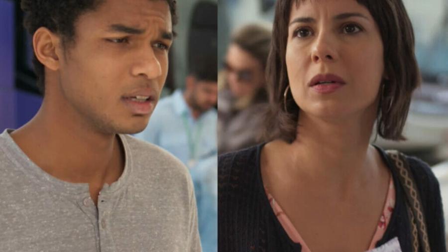 Ravi (Juan Paiva) e Lara (Andreia Horta) em Um Lugar ao Sol (Reprodução/Globo) - Reprodução / Internet