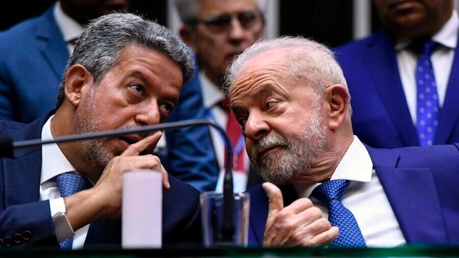 O presidente da Câmara, Arthur Lira, com o presidente da República, Lula