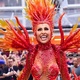 Sabrina Sato vestida como o dragão de São Jorge no desfile da Gaviões da Fiel, em São Paulo - LEO FRANCO/AGNEWS