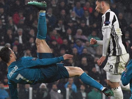 CR7 marca golaço de bicicleta. Juventus 0 x 3 Real Madrid