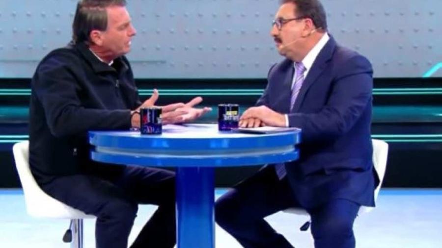 O presidente Jair Bolsonaro dá entrevista a Ratinho                              -  REPRODUÇÃO DE VÍDEO/SBT                            