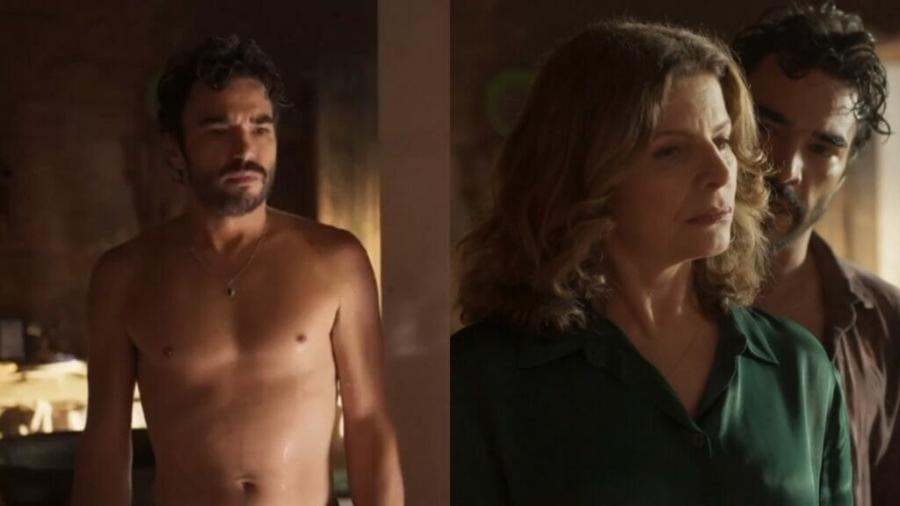 Pajeú (Caio Blat) e Deodora (Débora Bloch) de Mar do Sertão - Reprodução - TV Globo 